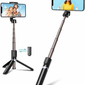 R1S - L-Bluetooth Wireless Remote Selfie Stick LED light 3 in 1
