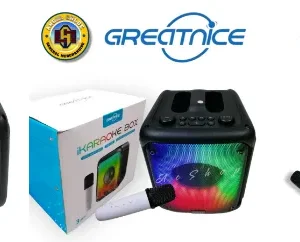 GTS-1886 Wireless Karaoke Bluetooth Speaker with Wireless Microphone