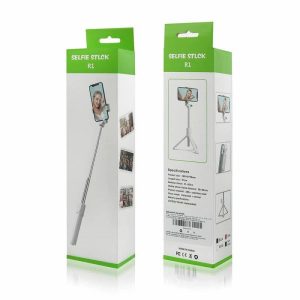 R1 Selfie Stick, Extendable Selfie Stick with Tripod Stand and Detachable Wireless Bluetooth Remote