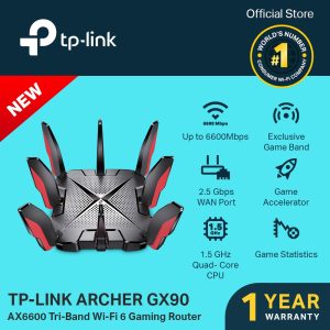 TP-Link Archer GX90 AX6600 Tri-Band Wi-Fi 6 Gaming Router